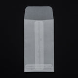 100 pc Rectangle Translucent Parchment Paper Bags, for Gift Bags and Shopping Bags, Clear, 113mm, bag: 92x51x0.4mm