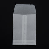 100 pc Rectangle Translucent Parchment Paper Bags, for Gift Bags and Shopping Bags, Clear, 125mm, Bag: 95x70x0.4mm