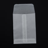 100 pc Rectangle Translucent Parchment Paper Bags, for Gift Bags and Shopping Bags, Clear, 125mm, Bag: 95x70x0.4mm
