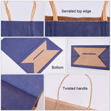 1 Set 30 PCS Kraft DarkBlue Paper Gift Bags Carrier Bags with Twisted Handles for Arts & Crafts Projects, Party, Presents, Shopping, Retail Party Bags(21cm x 11cm x 27cm)