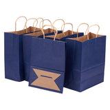 1 Set 30 PCS Kraft DarkBlue Paper Gift Bags Carrier Bags with Twisted Handles for Arts & Crafts Projects, Party, Presents, Shopping, Retail Party Bags(21cm x 11cm x 27cm)