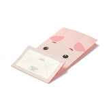 48 pc Kraft Paper Bags, No Handle, Wrapped Treat Bag for Birthdays, Baby Showers, Rectangle, Pig Pattern, 24x13x8.1cm