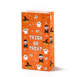 5 Bag 12Pcs 4 Styles Halloween Theme Paper Bag, with 12Pcs Round Dot Stickers, for Halloween Party Decoration, Mixed Color, Bag: 9x5.5x17.8cm, 3pcs/style