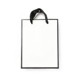 10 pc Rectangle Paper Bags, with Handles, for Gift Bags and Shopping Bags, White, 16x12x0.6cm