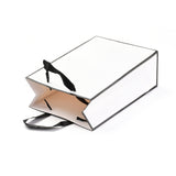 10 pc Rectangle Paper Bags, with Handles, for Gift Bags and Shopping Bags, White, 28x20x0.6cm