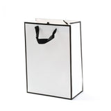 10 pc Rectangle Paper Bags, with Handles, for Gift Bags and Shopping Bags, White, 28x20x0.6cm