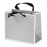 10 pc Rectangle Paper Bags, with Handles, for Gift Bags and Shopping Bags, Silver, 18x22x0.6cm