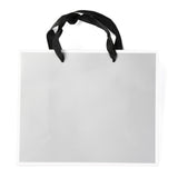 10 pc Rectangle Paper Bags, with Handles, for Gift Bags and Shopping Bags, Silver, 18x22x0.6cm