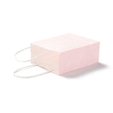30 pc Rectangle Paper Bags, with Handles, for Gift Bags and Shopping Bags, Misty Rose, 15x12x5.9cm, Fold: 15x12x0.2cm