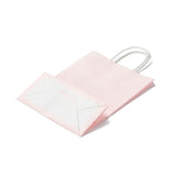 30 pc Rectangle Paper Bags, with Handles, for Gift Bags and Shopping Bags, Misty Rose, 22x16x7.9cm, Fold: 22x16x0.2cm