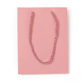 10 pc Kraft Paper Bags, Gift Bags, Shopping Bags, Wedding Bags, Rectangle with Handles, Pink, 16x12x5.8cm