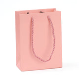 10 pc Kraft Paper Bags, Gift Bags, Shopping Bags, Wedding Bags, Rectangle with Handles, Pink, 16x12x5.8cm