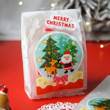 1 Bag Christmas Theme Rectangle Paper Candy Bags, No Handle, for Gift & Food Wrapping Bags, Christmas Tree Pattern, 24.8x10x0.02cm, 50pcs/bag