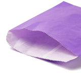 100 pc Rectangle Kraft Paper Pouches Gift Shopping Bags, Dark Orchid, 17.9x13x0.01cm