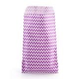 100 pc White Kraft Paper Bags, No Handles, Storage Bags, Wave Pattern, Wedding Party Birthday Gift Bag, Purple, 15x8.3x0.02cm