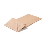 100 pc Rectangle Kraft Paper Bags, None Handles, Gift Bags, BurlyWood, 9.1x5.8x17.9cm