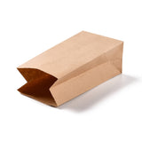 100 pc Rectangle Kraft Paper Bags, None Handles, Gift Bags, BurlyWood, 9.1x5.8x17.9cm