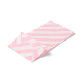 100 pc Rectangle Kraft Paper Bags, None Handles, Gift Bags, Stripe Pattern, Pink, 9.1x5.8x17.9cm