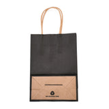 30 pc Kraft Paper Bags, Gift Bags, Shopping Bags, with Handles, Black, 15x8x21cm
