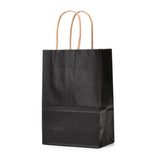 30 pc Kraft Paper Bags, Gift Bags, Shopping Bags, with Handles, Black, 15x8x21cm