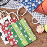 1 Set OLYCRAFT 25Pcs 5 Colors Sports Party Favor Bags Rectangle Sport Party Paper Bags Party Gift Treat Bags with Handles for Soccer Baseball Basketball Football Sports Themed Birthday Supplies Decorations