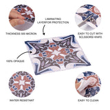 Craspire Square PVC Self-Adhesive Flower Pattern Paper, Wall Stickers, for Shelf Liner Dresser Drawer Locker Kitchen, Colorful, 15x15x0.05cm, 16pcs/set