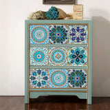 Craspire Square PVC Self-Adhesive Flower Pattern Paper, Wall Stickers, for Shelf Liner Dresser Drawer Locker Kitchen, Colorful, 15x15x0.05cm, 16pcs/set