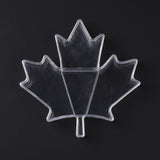 10 pcs 4 Grids Transparent Plastic Box, Maple Leaf Bead Containers for Small Jewelry and Beads, Clear, 17.7x17.8x2.55cm, Inner Diameter: 28~97x8~60.5x1.5mm