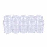 1 Box 30 Pack 10ml Empty Clear Plastic Bead Storage Container jar with Rounded Screw-Top Lids for Beads, Nail Art, Glitter, Make Up, Cosmetics and Travel Cream (37.5mm x 20mm)