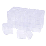 1 Box 18 Pack Square High Transparency Plastic Bead Storage Containers Box Case for beauty supplies,Tiny Bead,Jewerlry Findings, and Other Small Items - 4cm x 4cm x 4cm(1.57x1.57x1.57 Inches)