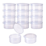 1 Box 12 PACK 35ml/1.18oz Round Clear Plastic Bead Storage Containers Box Case with Flip-Up Lids for Items,Pills,Herbs,Tiny Bead,Jewerlry Findings, and Other Small Items - 5.2cm x 2.8cm