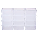 1 Box 12 PACK Square Frosted Clear Plastic Bead Storage Containers Box Case with Lids for Small Items, Pills, Herbs, Tiny Bead, Jewerlry Findings - 2.56 x 2.56 x 1.18 (6.5 x 6.5 x 3cm)