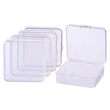 1 Set 10 pack Square Clear Plastic Bead Storage Containers Box Case with Flip-Up Lids for Small Items, Pills, Herbs, Tiny Bead, Jewerlry Findings