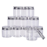 1 Set 20 Pack 1oz/30ml Column Plastic Clear Storage Containers Jars Organizers with Aluminum Screw-on Lids, Portable for Travel Cosmetics Body Care, DIY Small Arts Crafs Beads, Dry Food Snacks