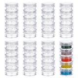 1 Box 5G/5ML Stackable Round Plastic Containers 8 Column(5 Layer/Column) Bead Storage Jars for Beads, Buttons, Crafts and Small Findings