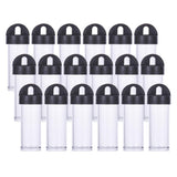 1 Box 40 Pack 24x56mm Clear Plastic Bead Tubes Lab Bead Containers with Black Screw-Top Lids for Beads Liquid Storage