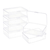 6 pcs 18 Pack 2.5x1.73x0.78 Rectangle Clear Plastic Bead Storage Containers Box Case with lid for Earplugs,Pills,Tiny Bead,Jewelry Findings
