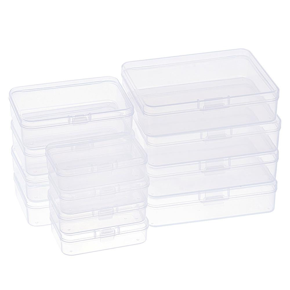 CRASPIRE 1 Set 18 Pack 2.5x1.73x0.78 Rectangle Clear Plastic Bead Storage  Containers Box Case with lid for Earplugs,Pills,Tiny Bead,Jewelry Findings