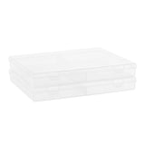 1 Bag 2 Packs Clear Storage Box 2-Compartment Bait Hooks Tool Accessory Storage Container for Jewelry Findings, Cards, and DIY Crafts