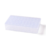 1 Box 60Pcs Plastic Column Bead Storage Containers, Bead Organzier Box, with Stickers, Clear, 27x16x5.7cm, Column Container: about 47.5x26mm