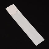 1000 Set Rectangle Cellophane Bags, with Necklace Display Hanging Cards, White, 25x5cm, Unilateral Thickness: 0.035mm, Display Hanging Card: 10.5x4.4x0.03cm