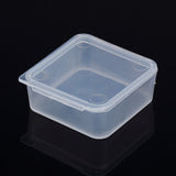50 pcs Plastic Bead Containers, Cube, Clear, 3.9x3.9x1.6cm