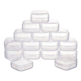 50 pcs Plastic Bead Containers, Cube, Clear, 3.5x3.5x1.8cm