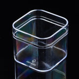 30 pcs Polystyrene Plastic Bead Storage Containers, Square, Clear, 5.55x5.55x4.8cm