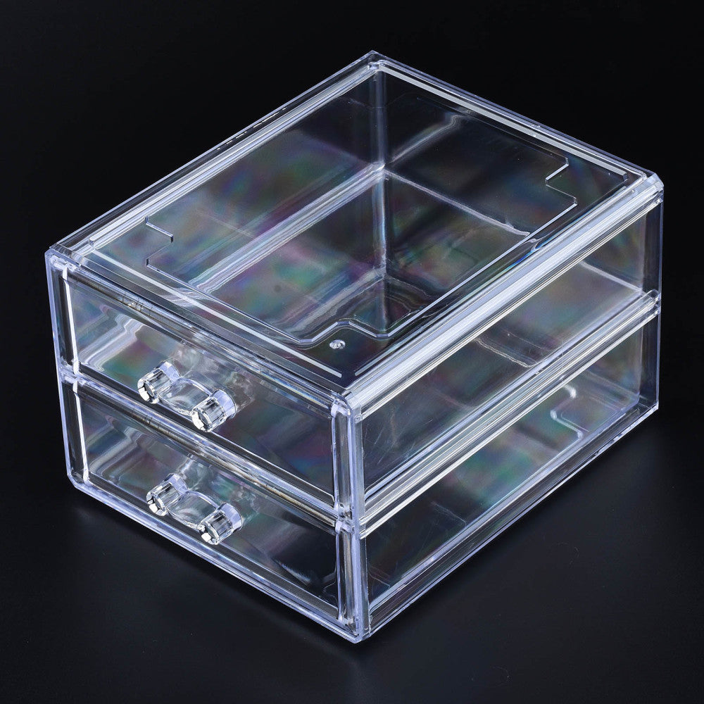 CRASPIRE 1 pcs Polystyrene Bead Storage Containers, 22 Compartments  Organizer Boxes, with Hinged Lid, Rectangle, Clear, 19.9x13.5x2.5cm,  compartment: 2.9~3.2x2.5~3.7cm