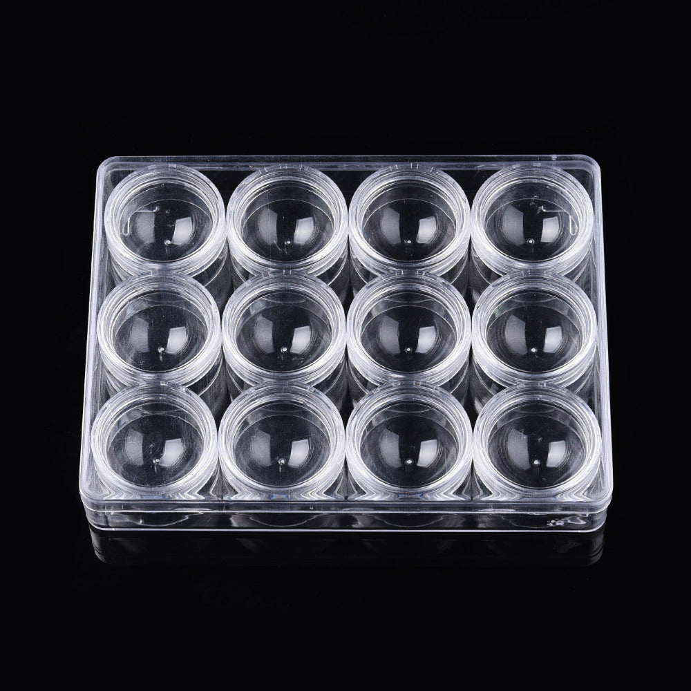 CRASPIRE 1 Set Plastic Bead Storage Containers, Rectangle, Clear,  16x12.2x5.5cm, Capacity: 20ml(0.67 fl. oz), about 12pcs/Set