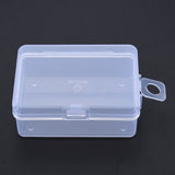 100 pcs Rectangle Polypropylene(PP) Bead Storage Container, with Hinged Lid, for Jewelry Small Accessories, Clear, 6.8x5.2x2.55cm
