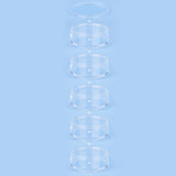 2 pcs 2 Sets 10 Vials Round Plastic Stackable Bead Containers with Screw Cap Lid 70x133mm Clear