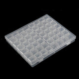 4 pcs Transparent Plastic 56 Grids Bead Containers, with Independent Bottles & Lids, Each Row 8 Grids, Rectangle, Clear, 21x17.4x2.6cm
