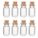 1000 pcs Glass Jar Bead Containers, with Cork Stopper, Wishing Bottle, Clear, 13x27mm, Bottleneck: 9mm in diameter, Capacity: 3.5ml(0.12 fl. oz)